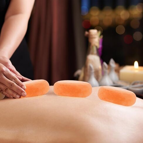 10 PCS Himalayan Round Massage Stone, Hand Carved Warm Cold Hot Message Stone for Therapy, Relaxing, SPA in Saudi Arabia