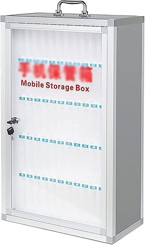Mobile Phone Charging Stations Mobile Phone Safe Cell Phone Storage Box for Schools Mobile Phone Charging Cabinet for PE（Silver-60） in Saudi Arabia