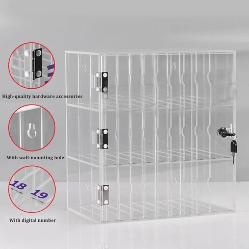 Mobile Phone Storage Cabinet - Transparent Mobile Cell Organizer for School, Classroom, Office - Secure Storage Solution for Cell Phones and Electronics in Saudi Arabia
