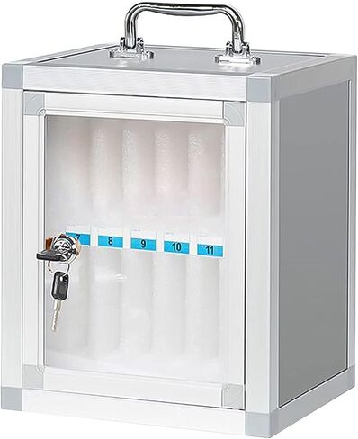 Mobile Phone Charging Stations Mobile Phone Safe Cell Phone Storage Box for Schools Mobile Phone Charging Cabinet for PE（Silver-60） in Saudi Arabia