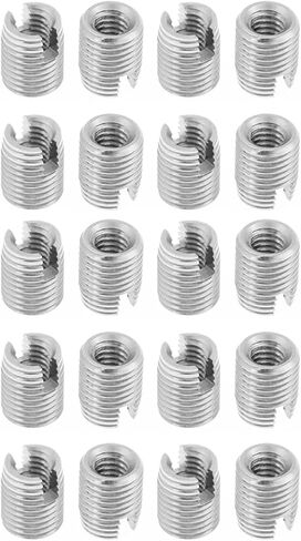 20 قطعة M4 X 8 مللي متر إدراجات خيط مشقوقة معدنية ذاتية لإصلاحات سهلة وقوة معززة in Kuwait