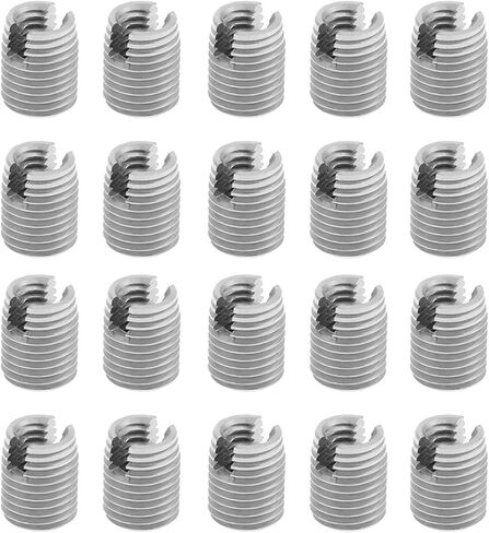 20 قطعة M4 X 8 مللي متر إدراجات خيط مشقوقة معدنية ذاتية لإصلاحات سهلة وقوة معززة in Kuwait