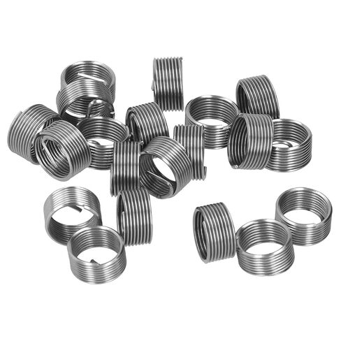 Kikumi Self-Tapping Thread, 20 Pieces Internal Thread Self-Tapping Thread Inserts Set, Stainless Steel, Silver, For Reinforcing Thread M14 x 1.25 (1.5D) in Saudi Arabia