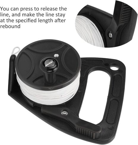 HERCHR Diving Reels, Dive Rope Spool Finger Reel 46m/150.9yd Multi Purpose Scuba DivingReel with 46m White Wire for Cave Exile Diving in Saudi Arabia