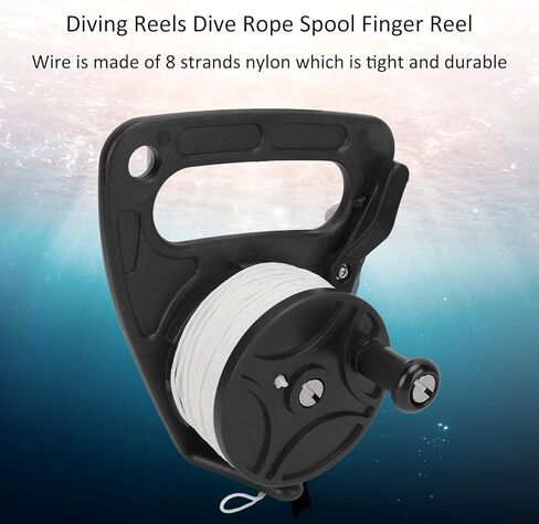 HERCHR Diving Reels, Dive Rope Spool Finger Reel 46m/150.9yd Multi Purpose Scuba DivingReel with 46m White Wire for Cave Exile Diving in Saudi Arabia