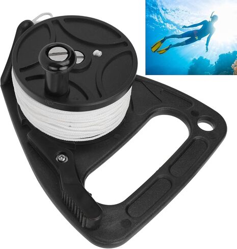 HERCHR Diving Reels, Dive Rope Spool Finger Reel 46m/150.9yd Multi Purpose Scuba DivingReel with 46m White Wire for Cave Exile Diving in Saudi Arabia