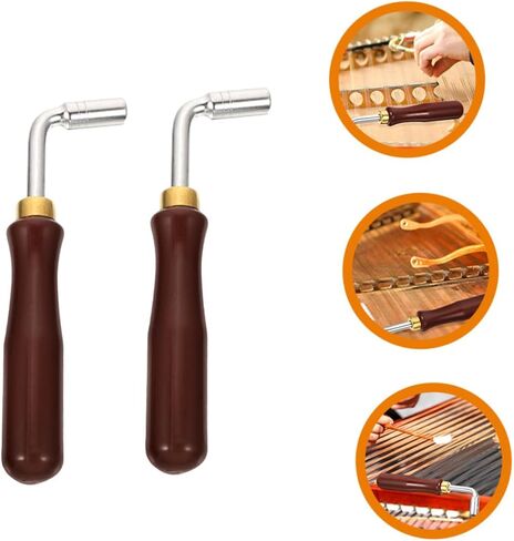 Yardwe 2Pcs Dulcimer Tuning Wrenches Precision Tuner for Chinese Yangqin Instruments Lightweight and Compact Design for Easy String Adjustments Essential Tuning Supply in Saudi Arabia