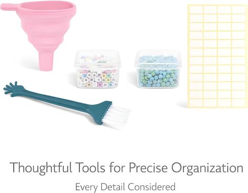 Bead Organizer Box,108 Pcs Plastic Containers Boxes with Lid 3-Tie Clear Stackable Cases Craft Rectangle Boxes for Diamond Painting Accessories,Jewelry (3-Tire Bead Organizer) in Saudi Arabia