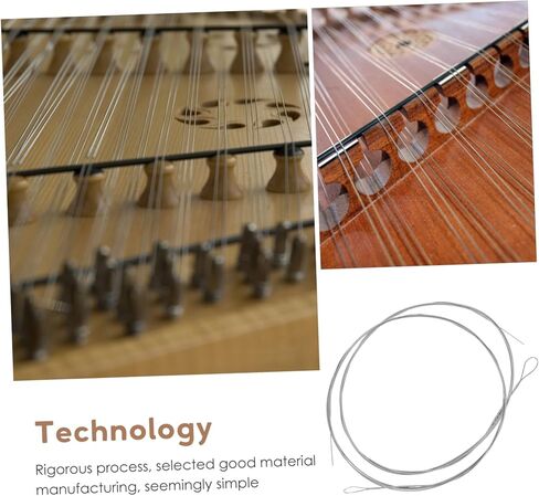 ERINGOGO 2pcs Steel Dulcimer Strings Replacement for Musicians Instrument Strings for Enhanced Sound Quality for Dulcimer Players and Enthusiasts in Saudi Arabia
