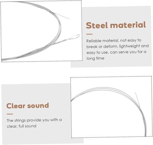 ERINGOGO 2pcs Steel Dulcimer Strings Replacement for Musicians Instrument Strings for Enhanced Sound Quality for Dulcimer Players and Enthusiasts in Saudi Arabia