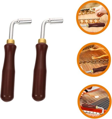 Kisangel 2Pcs Professional Dulcimer Tuning Wrenches Lightweight Compact Instrument Tuning Tools Essential for Quick Adjustments Enhanced Playing Experience Versatile for Various in Saudi Arabia