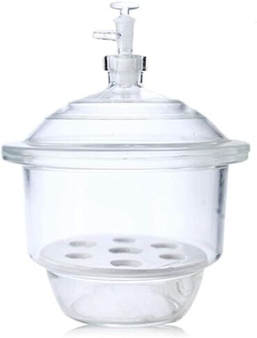 120mm Vacuum Desiccator with Ground - in Stopcock Porcelain Plate Clear Glass Laboratory Drying Equipment in Saudi Arabia