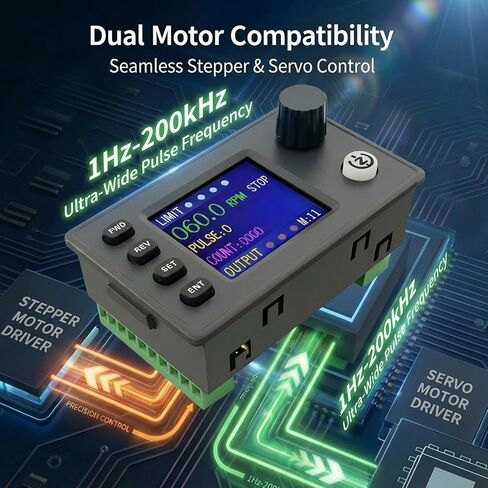 Stepper Motor Controller, DC 12-24V, 20 Modes, Modbus Driver Compatible with Nema 17 23 34, CNC, PLC in Kuwait