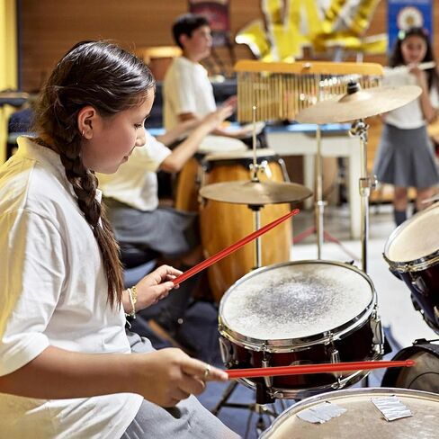 3 أزواج من أعواد الطبول المصنوعة من النايلون 5A مع مقابض مضادة للانزلاق للأطفال والبالغين والمبتدئين، وطبول القلب (أحمر) in Kuwait