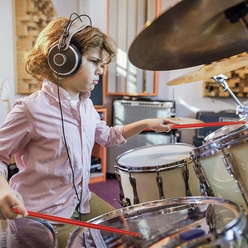 3 أزواج من أعواد الطبول المصنوعة من النايلون 5A مع مقابض مضادة للانزلاق للأطفال والبالغين والمبتدئين، وطبول القلب (أحمر) in Kuwait