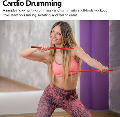 3 أزواج من أعواد الطبول المصنوعة من النايلون 5A مع مقابض مضادة للانزلاق للأطفال والبالغين والمبتدئين، وطبول القلب (أحمر) in Kuwait