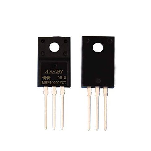 (Pack of 10pcs) MBR10200FCT/MBRF10200CT/MBR10200 ASEMI ITO-220AB Package Schottky Barrier Diode 10a 200v for Transformer in Kuwait