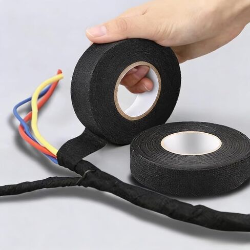 15Meter Heat-Resistant Insulating Tape Adhesive Automotive Cloth Tapes for Car Cable Wiring Fabric Tape (1Roll 9mm*15m) in Saudi Arabia