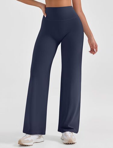 OLCHEE Womens Yoga Pants Wide Leg Straight Leggings High Waist No Front Seam Causal Stretch Gym Workout Bottom Butt Lifting in Kuwait