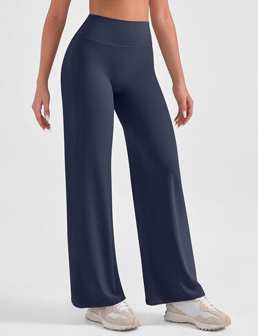OLCHEE Womens Yoga Pants Wide Leg Straight Leggings High Waist No Front Seam Causal Stretch Gym Workout Bottom Butt Lifting in Kuwait