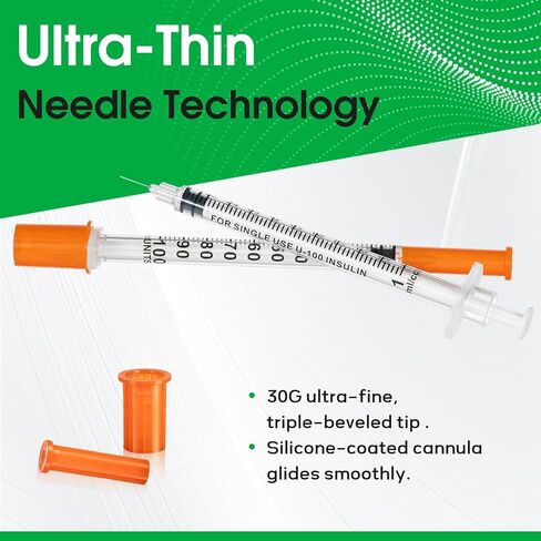 حقنة 1 مل 30 قياس 5/16 بوصة 8 مم، معبأة بشكل فردي، 50 عبوة in Kuwait