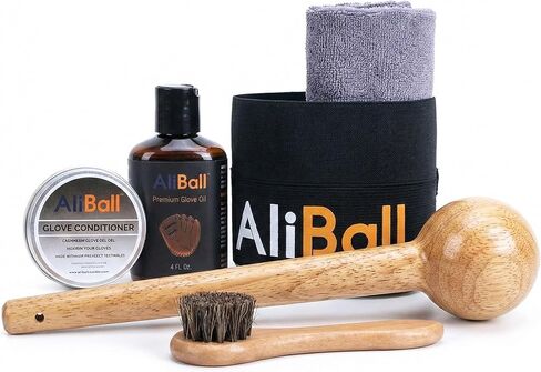 مجموعة قفازات البيسبول القابلة للكسر - مجموعة كاملة مع مطرقة القفازات والزيت والبلسم واللف والفرشاة والقماش - تنعيم وتشكيل قفاز البيسبول/الكرة اللينة بسرعة (Pro Classic) in Kuwait