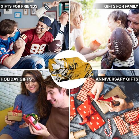 هدايا كرة القدم للرجال والنساء، بطانية كرة القدم مقاس 60 بوصة × 50 بوصة، معدات Merch Gear لعشاق الرياضة، بطانية ملونة للفريق لسرير الأريكة in Saudi Arabia
