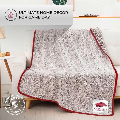 Northwest NCAA Arkansas Razorbacks Unisex-Adult Raschel Throw Blanket, 50" x 60", Two Tone in Saudi Arabia