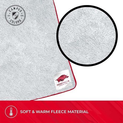 Northwest NCAA Arkansas Razorbacks Unisex-Adult Raschel Throw Blanket, 50" x 60", Two Tone in Saudi Arabia