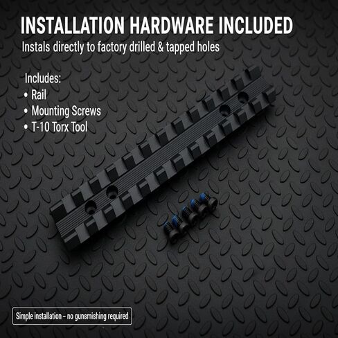 PrimeMach® 0 MOA Picatinny Scope Mount Rail لـ Marlin 1895، 336، 444، 375 & Camp Carbine - محول قاعدة تكتيكية من قطعة واحدة - طلاء صلب من الألومنيوم المؤكسد - متوافق مع حلقات ويفر وبيكاتيني in Kuwait