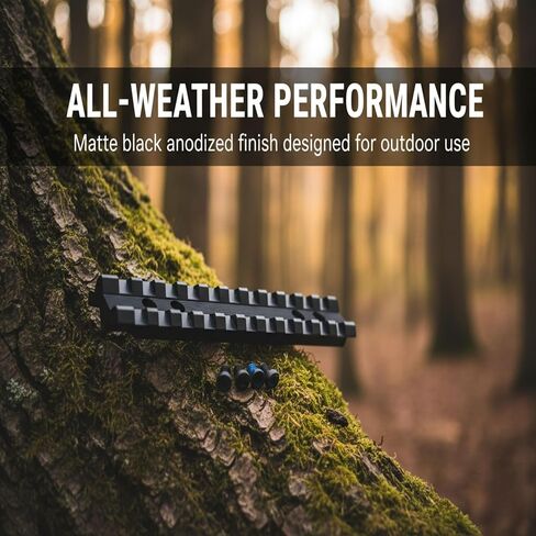 PrimeMach® 0 MOA Picatinny Scope Mount Rail لـ Marlin 1895، 336، 444، 375 & Camp Carbine - محول قاعدة تكتيكية من قطعة واحدة - طلاء صلب من الألومنيوم المؤكسد - متوافق مع حلقات ويفر وبيكاتيني in Kuwait