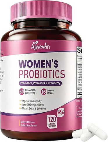 Women Probiotics 50 Billion CFU: Probiotics for Women with Prebiotics & Cranberry, 16 Strain Probiotic Supplement for Digestive Gut Health, Vaginal & Urinary Tract Support Vegan Probiotic 120 Capsules in Saudi Arabia