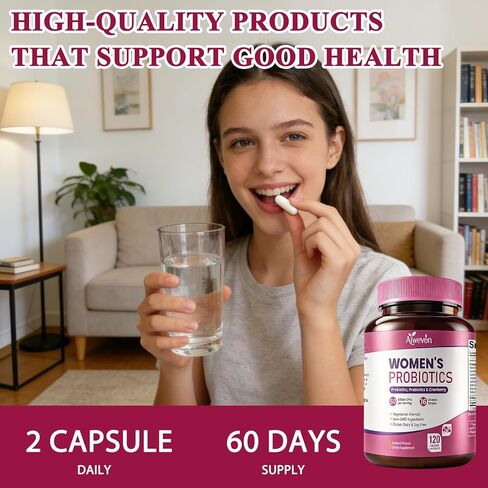 Women Probiotics 50 Billion CFU: Probiotics for Women with Prebiotics & Cranberry, 16 Strain Probiotic Supplement for Digestive Gut Health, Vaginal & Urinary Tract Support Vegan Probiotic 120 Capsules in Saudi Arabia