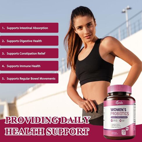 Women Probiotics 50 Billion CFU: Probiotics for Women with Prebiotics & Cranberry, 16 Strain Probiotic Supplement for Digestive Gut Health, Vaginal & Urinary Tract Support Vegan Probiotic 120 Capsules in Saudi Arabia