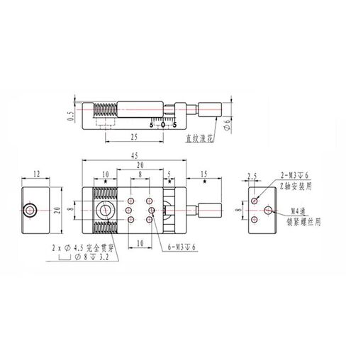 X Axis Linear Stage Stroke 10MM Fine‑Tuning Precision Mini Sliding Table Micro Manual Translation Stage Experiment Platform in Kuwait