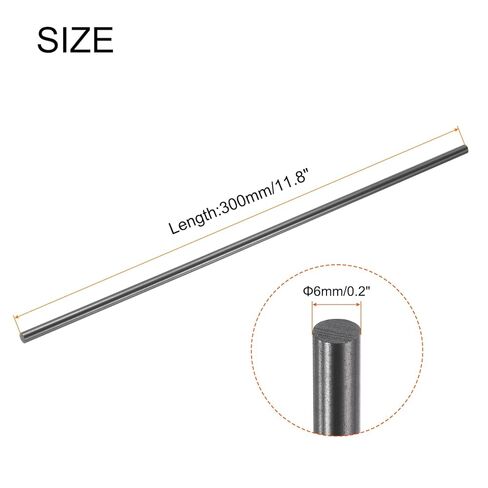 MECCANIXITY Graphite Rod, Graphite Stirring Rod Cylinder Stick Carbon Rod 300x6mm Black for Electrode, Melting Casting, Crucibles, Pack of 3 in Saudi Arabia