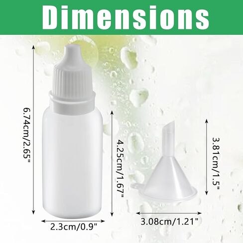Uenhoy 50 Pcs Plastic Squeeze Dropper Bottles 15ml Empty Thin Tip Dropper Bottle with Cap and Plug for Oil Liquid Storage, White Caps in Saudi Arabia