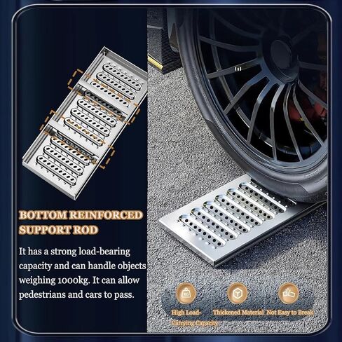Concrete Permeable Grating 304 Stainless Steel Channel Drain Cover for Driveway Grating (Pack of 6) Underground Drainage Trough(58x25x2.5cm/22.83x9.84x0.98in) in Saudi Arabia