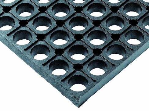 Wearwell 477.78x3x4GRBK WorkSafe Heavy Duty Anti-Fatigue Mat, for Wet Areas, 3' x 4' x 7/8" Thickness, Black in Kuwait