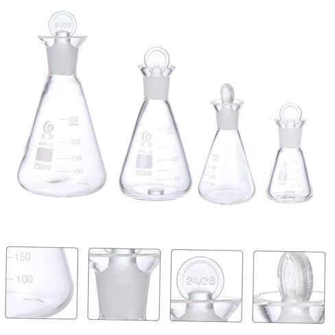 4Pcs Iodine Flask Borosilicate Flask with Scale Laboratory Supply for Experimentation and Mixing in Saudi Arabia