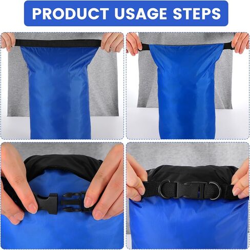 Soulchen 6 Pack Dry Bag Waterproof Compression Dry Sack Color-blocked 3l /5l /10l /15l /20l /35l, Sleeping Bags Protect Gear for Outdoor Kayaking, Backpacking, Boating, Fishing, Swimming and Camping in Saudi Arabia