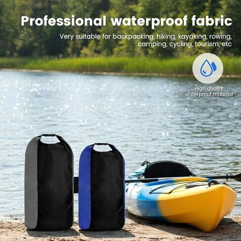 Soulchen 6 Pack Dry Bag Waterproof Compression Dry Sack Color-blocked 3l /5l /10l /15l /20l /35l, Sleeping Bags Protect Gear for Outdoor Kayaking, Backpacking, Boating, Fishing, Swimming and Camping in Saudi Arabia