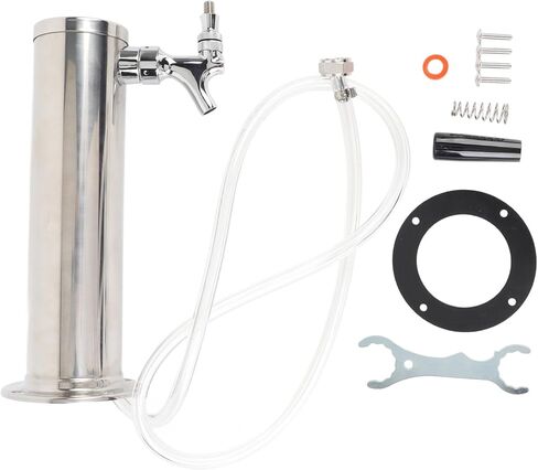 Gecheer 3 Inch Stainless Steel Beer Tower Dispenser - Perfect for Parties, Pubs, and Restaurants in Kuwait