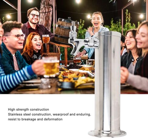 Gecheer 3 Inch Stainless Steel Beer Tower Dispenser - Perfect for Parties, Pubs, and Restaurants in Kuwait