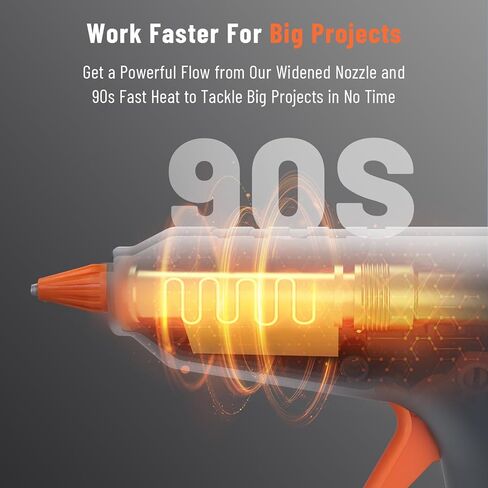 Katerk 12V Full Size Cordless Hot Glue Gun, Drip-Free Fast Heating Rechargeable and Heavy Duty Battery Operated Glue Gun and Sticks Sets 11mm x10 for Crafts DIY, Repair, Gift in Kuwait