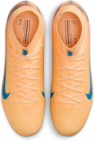 Nike Mercurial Superfly 10 Academy Kylian Mbappe MG High-Top Soccer Cleats (Melon Tint/Igloo/Neo Turquoise) in Saudi Arabia