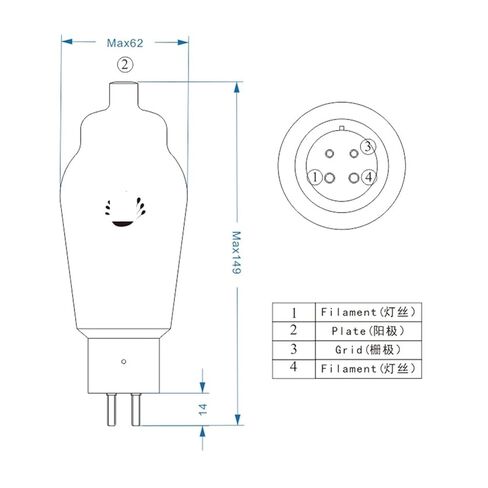 811A Vacuum Tube, Compatible with FU-811/SV811-3(1 Pair 811A) in Saudi Arabia