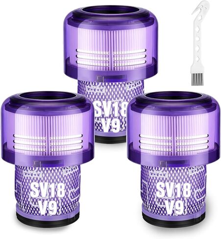 3 Pack V9 SV18 Vacuum Filter Replacement for Dyson V9 Motorbar Cordless Vacuum, for Dyson SV18 Digital Slim Fluffy Extra Pro Cordless Vacuum, Part No. 970612-01 in Saudi Arabia