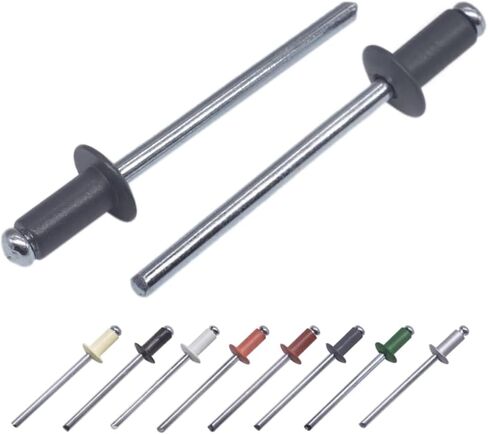 (Pack of 100) Painted Blind Rivets 5/32" x 5/16" (4.0 x 8 mm), Dome Head, DIN 7337, Aluminium Rivets and Steel Mandrel, Pop Rivets, Light Ivory RAL 1015 in Saudi Arabia