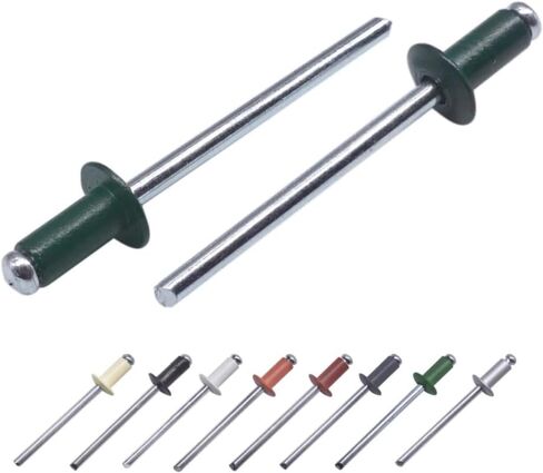(Pack of 100) Painted Blind Rivets 5/32" x 5/16" (4.0 x 8 mm), Dome Head, DIN 7337, Aluminium Rivets and Steel Mandrel, Pop Rivets, Light Ivory RAL 1015 in Saudi Arabia